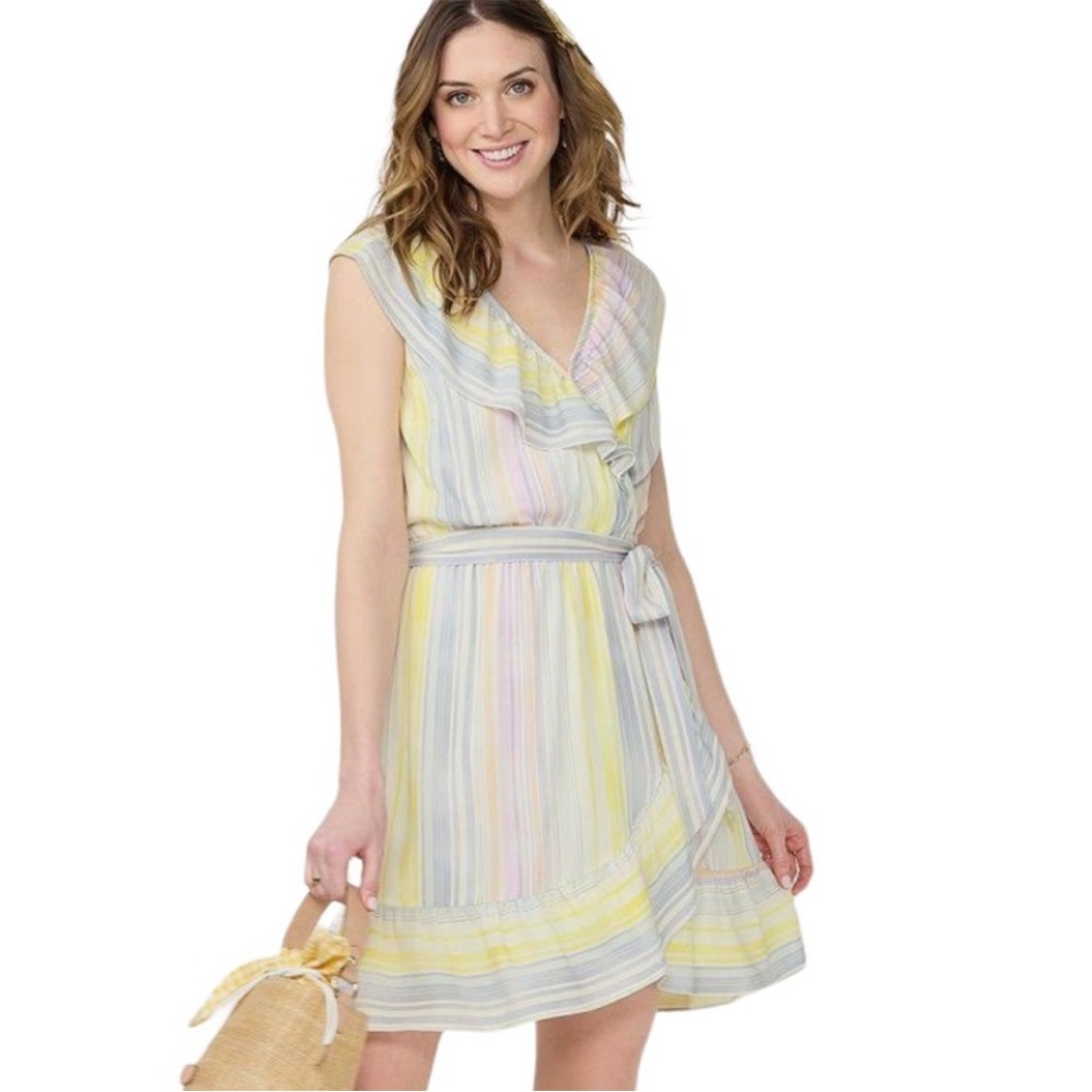 LC Lauren Conrad Aprilβ Mock Wrap Dress